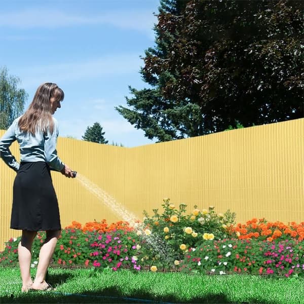 XMTECH PVC insynsskydd - Bambu - 90x400cm - Balkong, terrass, trädgård