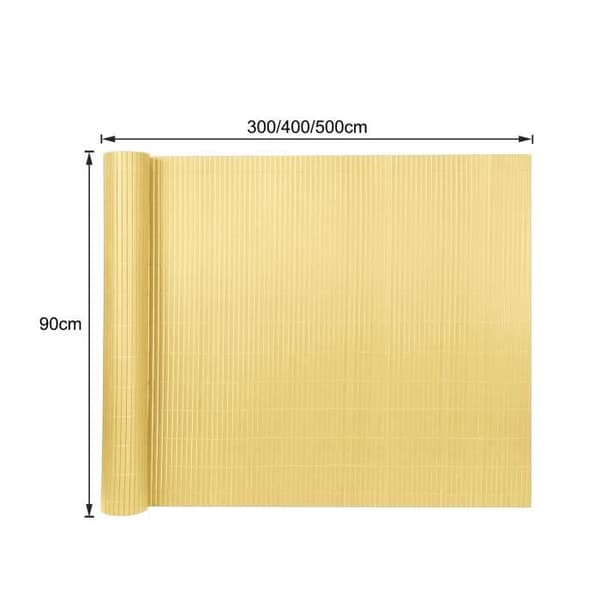 XMTECH PVC insynsskydd - Bambu - 90x400cm - Balkong, terrass, trädgård