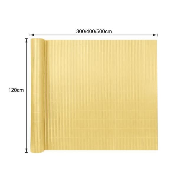 PVC Brise Vue-skärm - XMTECH - 120x500cm - Bambu - Väder- och UV-beständig