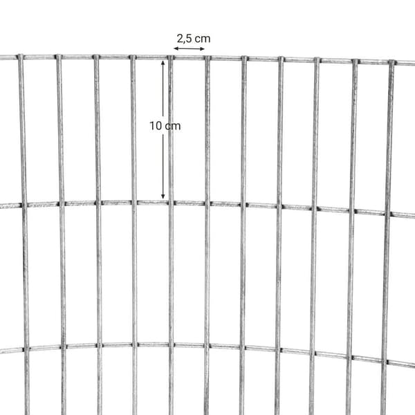 Rootz Gabion - Metal Grid - Gabion Walls - Gabion Wall Kostnad - Galvaniserat stål - Silver - 90 cm