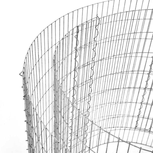 Rootz Gabion - Metal Grid - Gabion Walls - Gabion Wall Kostnad - Galvaniserat stål - Silver - 90 cm