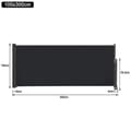 Miniatyrbild 2 av 4: XMTECH sidomarkis - Svart - 100x300cm - Polyester förtält insynsskydd - Trädgårdsbalkong