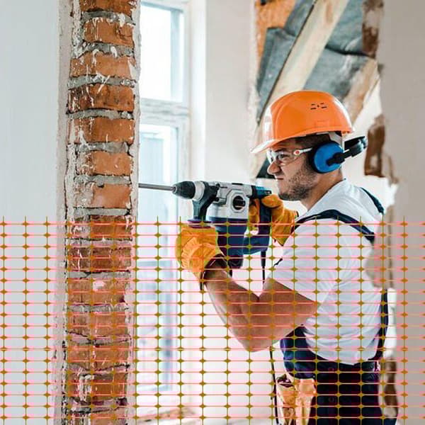 LZQ plastskyddsstängsel, mobilt staket, flexibelt stängselnät för kycklingar, 3 x 30 m orange