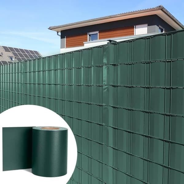 Avskärmning - XMTECH - 65m x 19cm - Anti-kikar PVC-film - 30 fästen - Grön