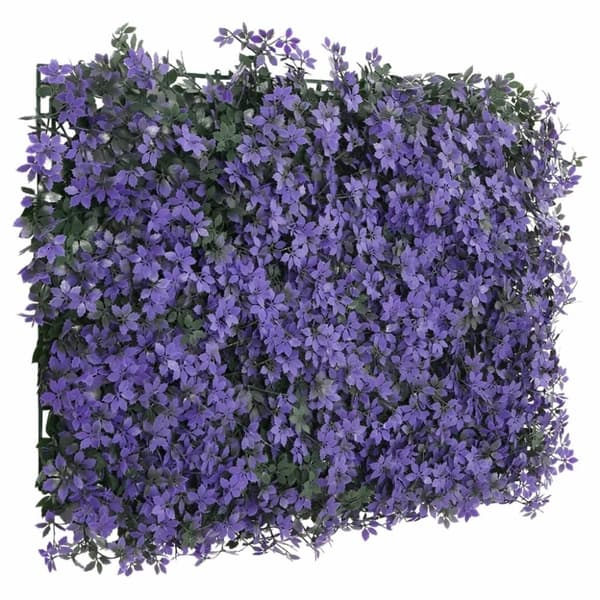 vidaXL Keinotekoinen lehtiaita 24 kpl violetti 40x60 cm