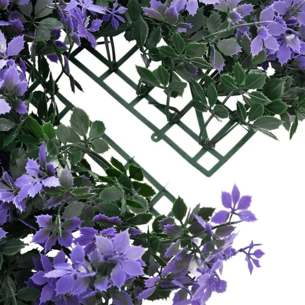 vidaXL Keinotekoinen lehtiaita 24 kpl violetti 40x60 cm