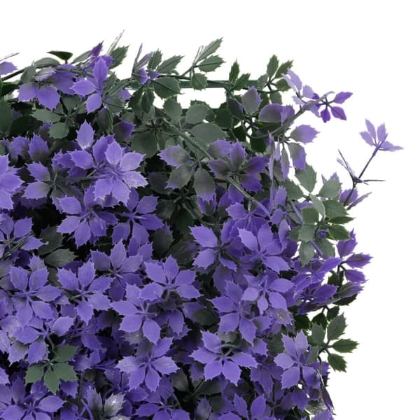 vidaXL Keinotekoinen lehtiaita 24 kpl violetti 40x60 cm