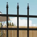 Pikkukuva 4 / 6: Rootz Garden Gate - Puutarha-aita - Lukko ja avain - Koristekärjet - Ruostumaton teräs - Musta - 107x204cm
