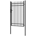 Pikkukuva 6 / 6: Rootz Garden Gate - Puutarha-aita - Lukko ja avain - Koristekärjet - Ruostumaton teräs - Musta - 107x204cm