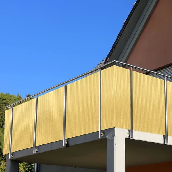 YUENFONG PVC Screen Blackout Privacy Screen för trädgård, balkong och terrass, väderbeständig, Bambus, 160*300cm