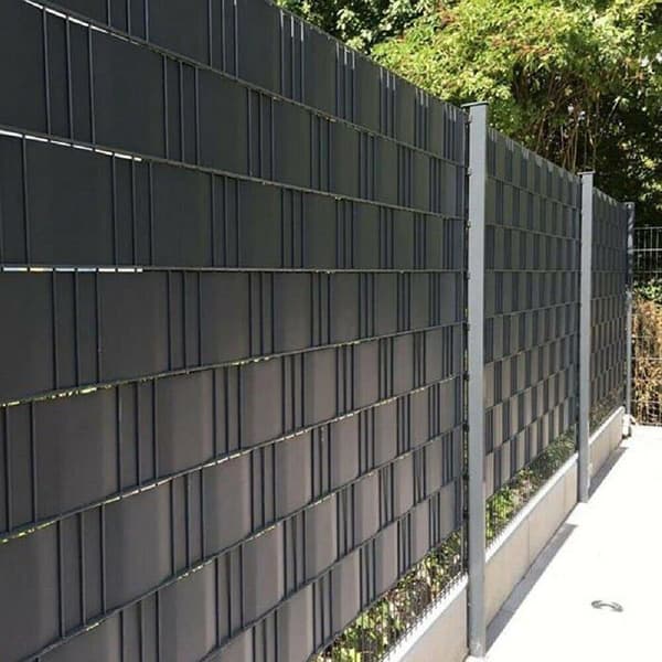 Blackout Privacy Screen PVC-stängsel 70m med 30 st monteringsklämmor, 450g/m² PVC visuellt skärmskydd, antracit