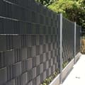 Miniatyrbild 2 av 4: Blackout Privacy Screen PVC-stängsel 70m med 30 st monteringsklämmor, 450g/m² PVC visuellt skärmskydd, antracit
