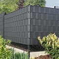 Miniatyrbild 4 av 4: Blackout Privacy Screen PVC-stängsel 35m med 20 st monteringsklämmor, 450g/m² PVC visuellt skärmskydd, antracit