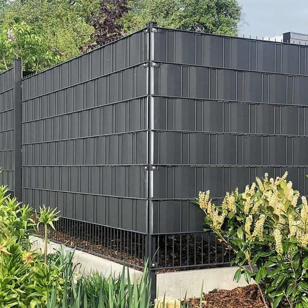 Blackout Privacy Screen PVC-stängsel 35m med 20 st monteringsklämmor, 450g/m² PVC visuellt skärmskydd, antracit