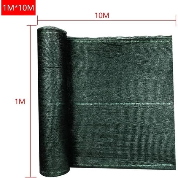 Skärmvägg - YUENFONG - 1x10 m - Polyeten HDPE 150 g/m² - Mörkgrön - UV Stabiliserad