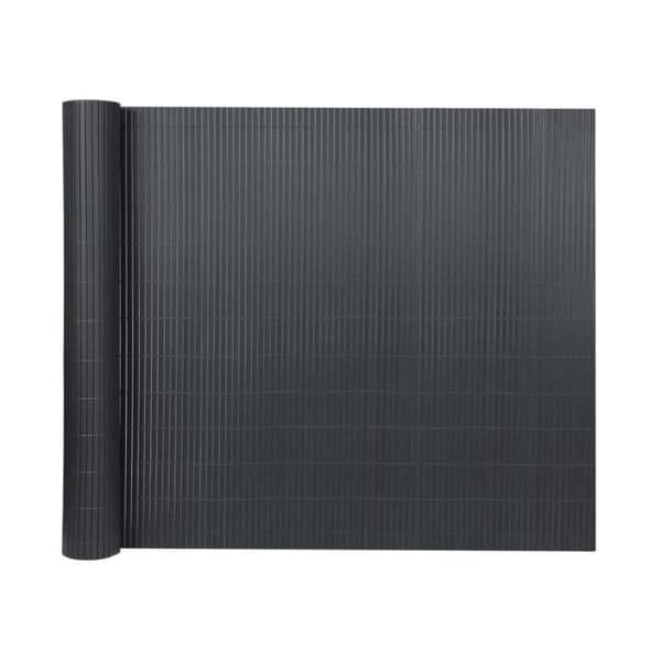 YUENFONG Intimitetsmatta i PVC 160x400cm - lämplig för avskärmning, Rullgardin i vass för balkong, trädgård och terrass, Antracit