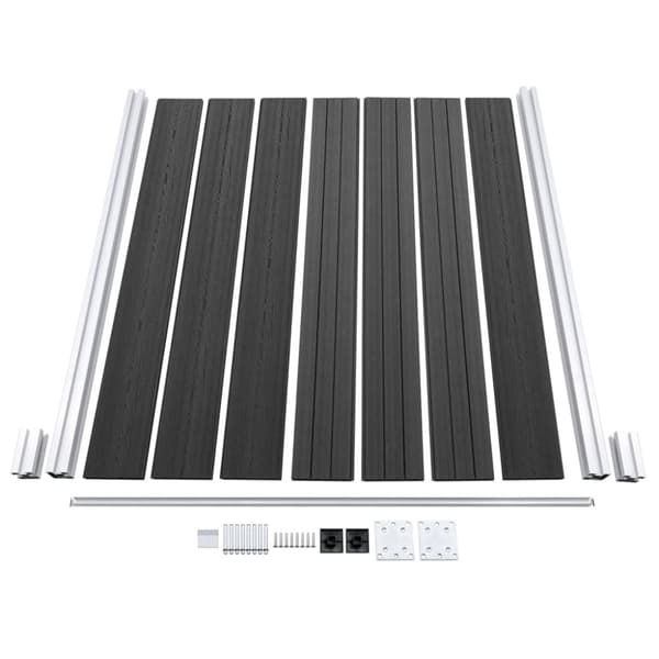 vidaXL Puutarha-aita WPC 180x186 cm harmaa -  Aitapaneelit