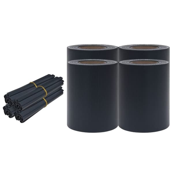 vidaXL haveskærm 35x0,19 m 4 stk. PVC mat mørkegrå - Havehegn