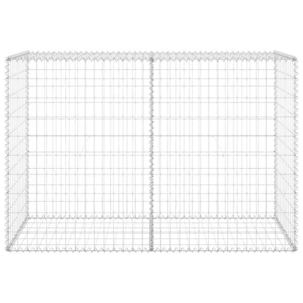 vidaXL Gabion-kivikori kansilla galvanoitu teräs 150x60x100 cm -  Aitapaneelit