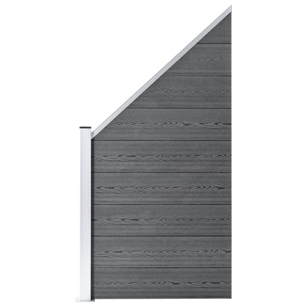 vidaXL Aitasarja 2 paneelia + 1 vinopaneeli WPC 446x186 cm harmaa -  Aitapaneelit