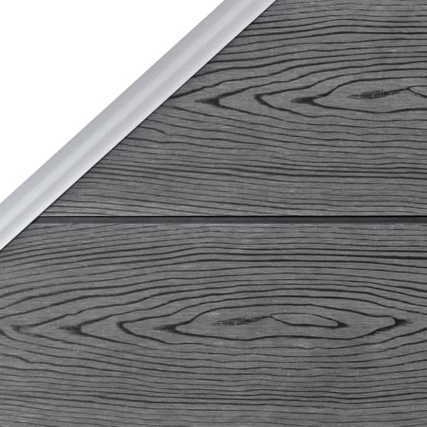 vidaXL Aitasarja 2 paneelia + 1 vinopaneeli WPC 446x186 cm harmaa -  Aitapaneelit