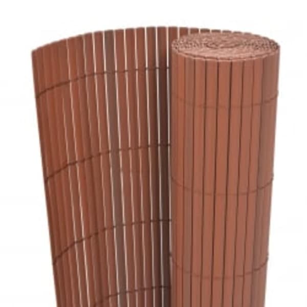 vidaXL dobbeltsidet havehegn 110x300 cm brun - Havehegn
