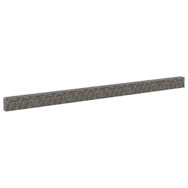 vidaXL Gabion-kivikori kansilla galvanoitu teräs 900x30x50 cm - Aitapaneelit