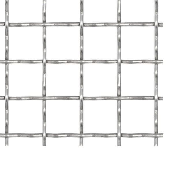 vidaXL rillet trådnetspanel rustfrit stål 100 x 85 cm 21 x 21 x 2,5 mm -  Havehegn