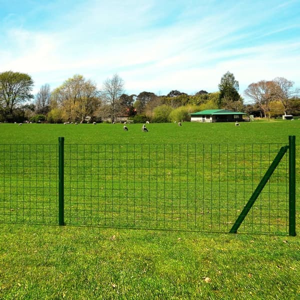vidaXL eurohegn 25 x 0,8 m stål grøn - Havehegn