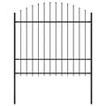 Miniatyrbillede 2 af 4: vidaXL havehegn med spydtop (1,5-1,75) x 1,7 m stål sort -  Havehegn