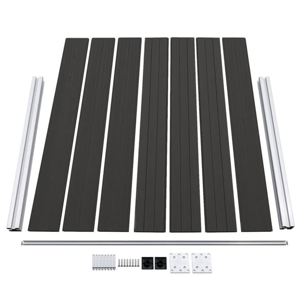 vidaXL Staketpanel WPC 180x146 cm svart -  Staket