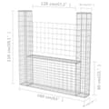 Miniatyrbillede 7 af 7: vidaXL gabionkurv U-formet stål 160 x 20 x 150 cm -  Havehegn