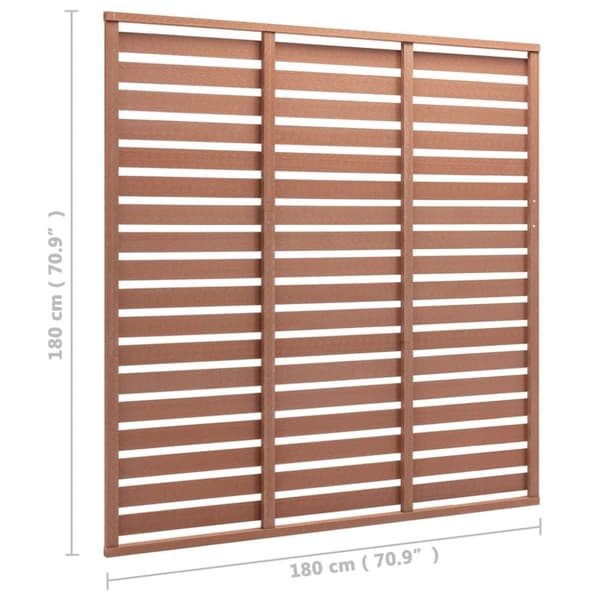 vidaXL hegnspanel 180x180 cm WPC brun - Havehegn
