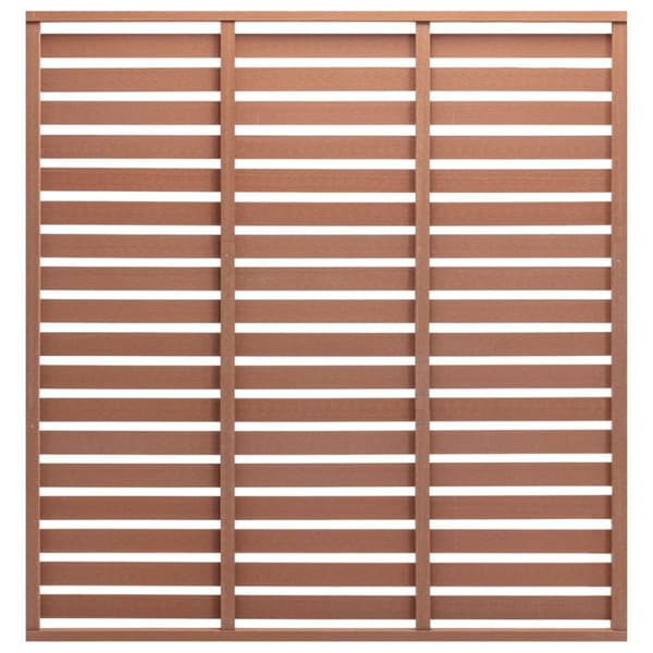 vidaXL hegnspanel 180x180 cm WPC brun - Havehegn