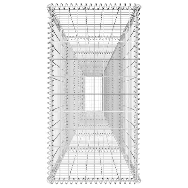vidaXL gabionvæg med dæksel galvaniseret stål 600 x 50 x 100 cm - Havehegn