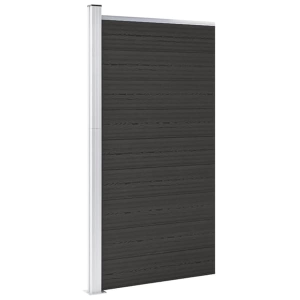vidaXL hegnspanel 95x186 cm WPC sort - Havehegn