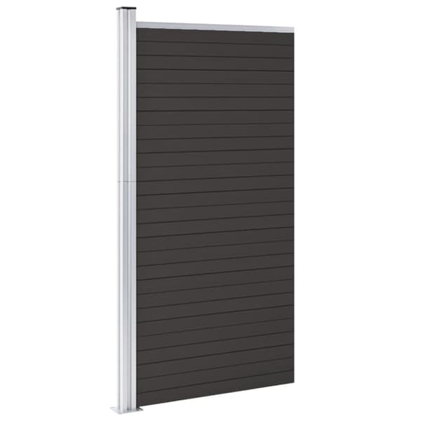 vidaXL hegnspanel 95x186 cm WPC sort - Havehegn