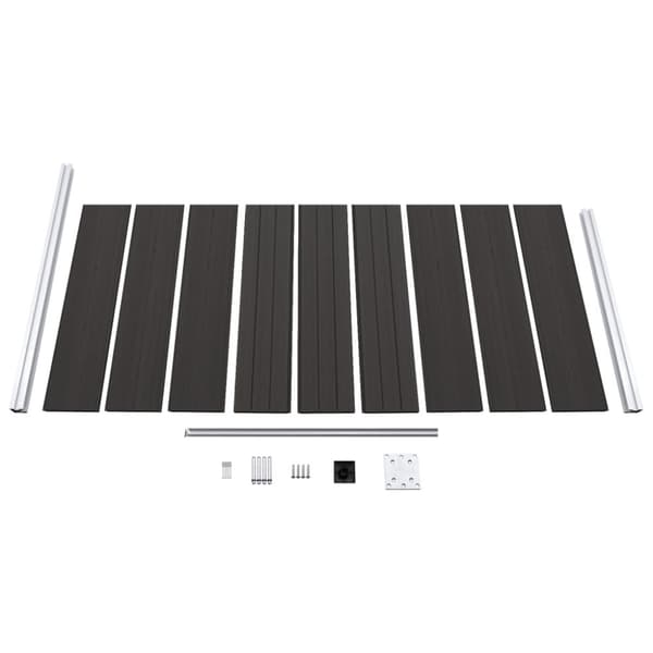 vidaXL hegnspanel 95x186 cm WPC sort - Havehegn