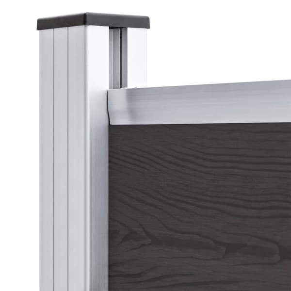 vidaXL hegnspanel 95x186 cm WPC sort - Havehegn