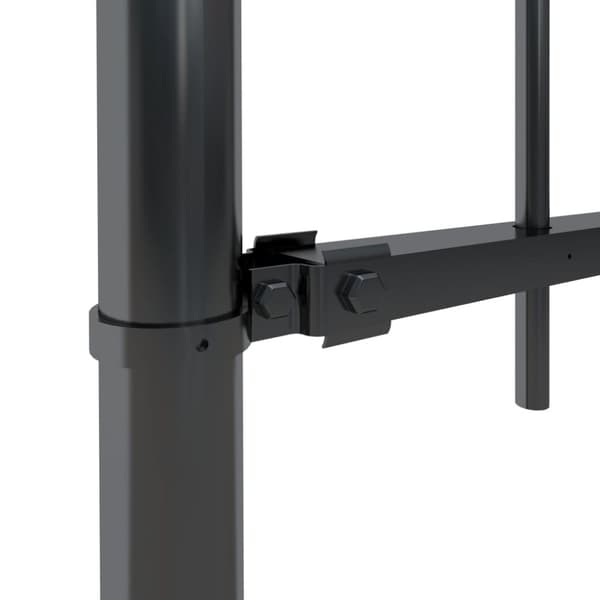 vidaXL havehegn med spydtop 11,9 x 0,8 m sort stål - Havehegn
