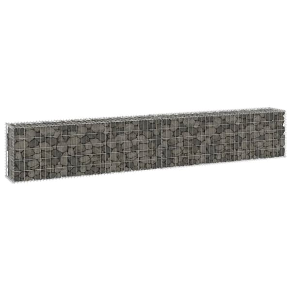 vidaXL Gabionmur i galvaniserat stål 300x30x50 cm -  Staket