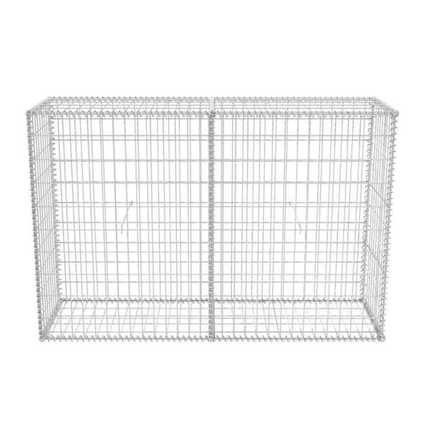 vidaXL gabionkurv galvaniseret stål 150x50x100 cm -  Havehegn