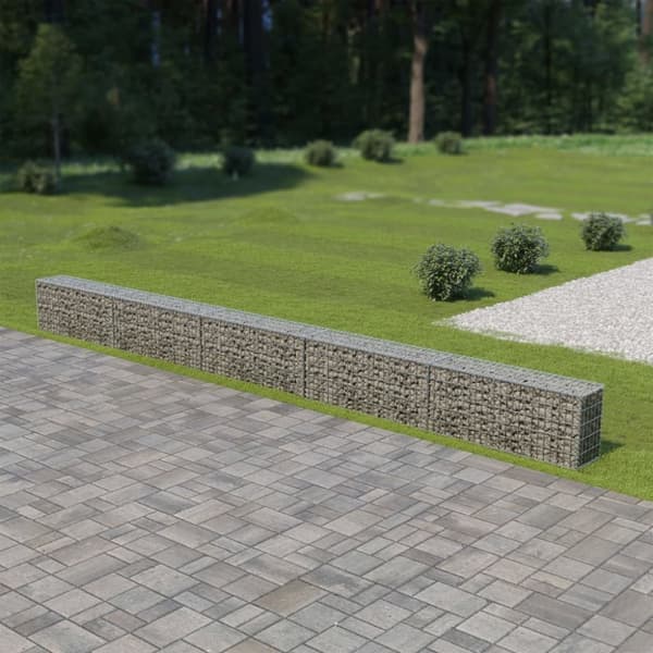 vidaXL Gabion-kivikori kansilla galvanoitu teräs 600x30x50 cm -  Aitapaneelit