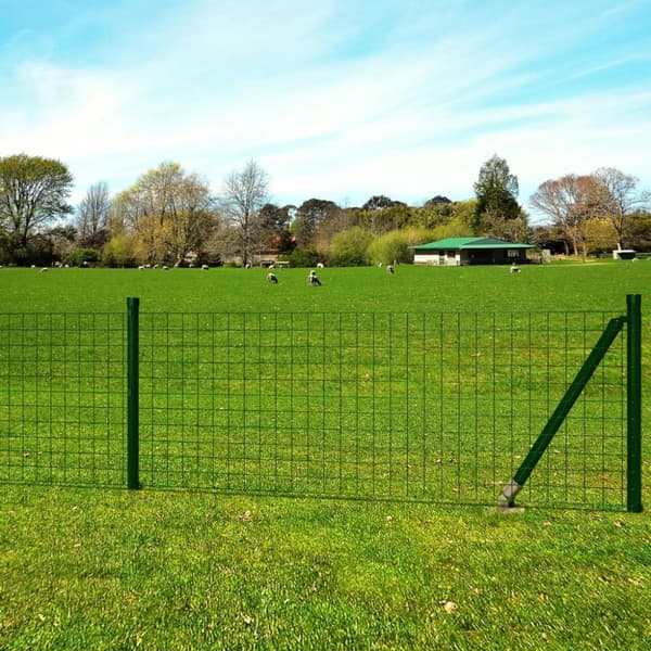 vidaXL eurohegn 25x1 m stål grøn -  Havehegn