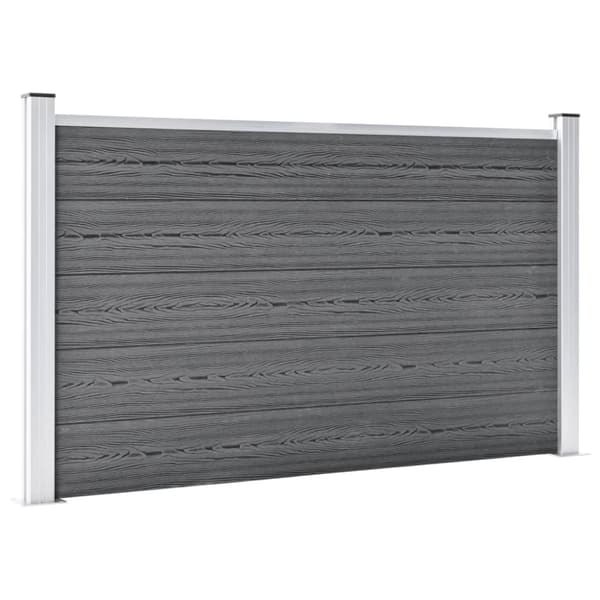 vidaXL Puutarha-aita WPC 699x106 cm harmaa -  Aitapaneelit