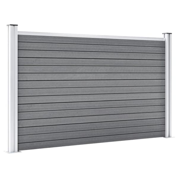 vidaXL Puutarha-aita WPC 699x106 cm harmaa -  Aitapaneelit