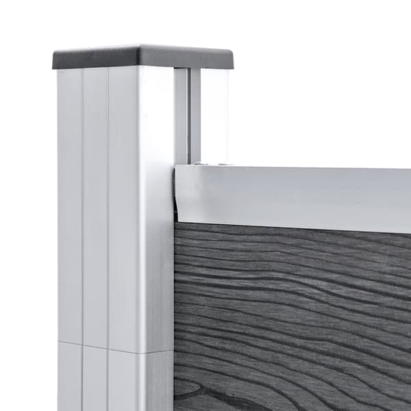 vidaXL Puutarha-aita WPC 699x106 cm harmaa -  Aitapaneelit