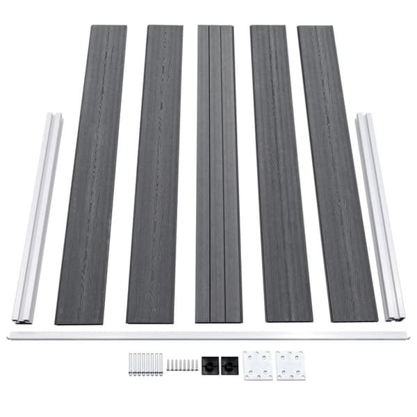 vidaXL Puutarha-aita WPC 699x106 cm harmaa -  Aitapaneelit