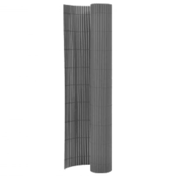 vidaXL Kaksipuolinen puutarha-aita 110x400 cm harmaa -  Aitapaneelit