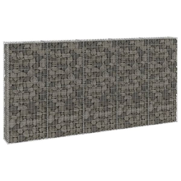 vidaXL Gabionmur galvaniserat stål 300x30x150 cm - Staket
